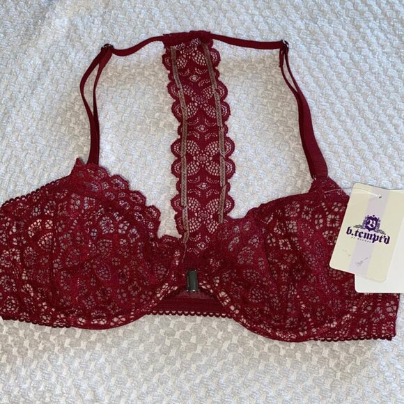 B'tempt'd by wacoal unlined rhinestone embellished lace bra - Picture 3 of 7